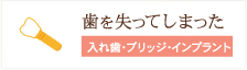 歯を失ってしまった 入れ歯・ブリッジインプラント